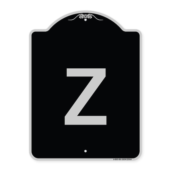 Signmission Sign with Letter Z Heavy-Gauge Aluminum Architectural Sign, 24" x 18", BS-1824-22914 A-DES-BS-1824-22914 - main